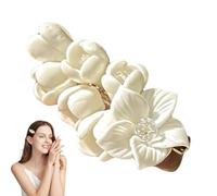 Chaies Fermaglio per capelli a forma di, con fiori decorativi, per la festa della mamma, elegante fermaglio per capelli in stile pastorale leggero e lussuoso per matrimonio