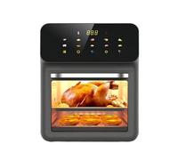 Chaies Forno Ad Aria Fritta | Forno A Convezione e Friggitrice Senza Olio Combinato | Desidratore 2 Livelli 15L Familiare Con Finestra Di Visualizzazione Per Arrostire Cuocere Bistecca Pollo Pizza |
