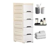 Chaies mobile da pavimento per il bagno,mobile organizzatore verticale con ruote per spazi ridotti - Design a cassetti a 5 livelli ripiani organizzatori verticali per hotel appartamenti