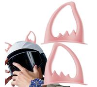 Chaies Orecchie di gatto per casco di sicurezza orecchie di gatto per moto - 1 paio di adesivi creativi orecchie di gatto per cappello rigido - accessorio per orecchie di Peel & Stick, corna