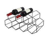 Chaies Portabottiglie impilabili a 3 livelli, per 9 bottiglie, portabottiglie per armadio, porta vino per 9 bottiglie per la conservazione del vino, moderno in metallo, piano di lavoro, bottiglia di