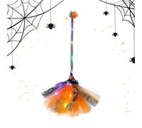 Chaies Scopa Della Per Halloween, Realistico Da Mano Con Luce, Accessorio Scopa da Decorazione Halloween, Per Adolescenti Studenti Donne Ragazze Adulti Casa ta Cimitero Festa Stanza Di Fuga