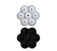 Chaies Stampo per cubetti di ghiaccio, stampo per cubetti di ghiaccio da basket, stampo in silicone a forma di pallacanestro a 7 griglie per cubetti di ghiaccio, per cubetti di ghiaccio a