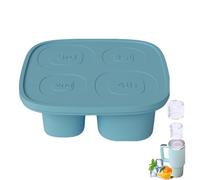 Chaies Stampo per ghiaccio cilindrico, ciotola per ghiaccio cilindrico,stampo per ghiaccio novità - 4-Cavity vuoto in silicone con coperchio, gadget da cucina che produce contenitori per tazza 30oz