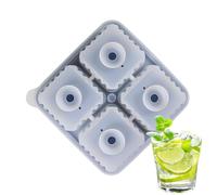 Chaies Stampo per ghiaccio cubo, stampo per ghiaccio in silicone - cubo che raffredda il vassoio del produttore di perdite con 4 cavità - Stampo portatile a rilascio facile per la vita quotidiana