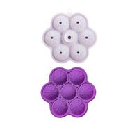 Chaies Stampo per palline di ghiaccio in silicone, stampo per palline di ghiaccio, stampo in silicone a forma di pallacanestro a 7 griglie per cubetti di ghiaccio, per cubetti di ghiaccio a