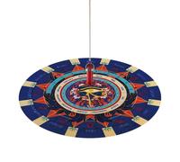 Chaies Tappeto Pendolo, Tappeto Pendolo Rotondo - Tappeto Messaggio Metafisico | Tappeto Pendolo di Divinazione 8,5 Pollici per la decorazione di spirituale, Tappetino per mouse con Tabella Pendolo