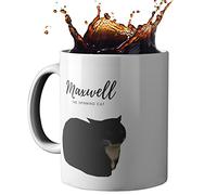 Chaies Tazza da tè, Tazza da caffè - Tazza da tè per gatti in ceramica, tazza da caffè e tè gatto in ceramica da 350 ml con manico per amici, famiglia e adulti