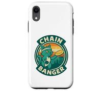 Chain Banger Disc Golf Cat Retro Graphic Custodia per iPhone XR