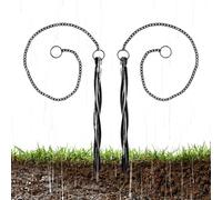 Chain Rain Gutter Stake, Decorative Downspout Ground Locator, 1.5cm/0.59 Inches Rust-Resistant Drainage for House Gazebo Shed Outdoor Rainwater Collection System Alloy + Iron