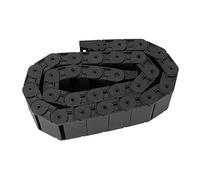 Chaîne de traction en nylon noir R38 de 1 mètre, support de câble pour imprimante 3D et machine CNC, chaîne de traction en PA66 renforcée à faible bruit et haute résistance à