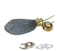 Chainmail Coin Purse, Vintage Coin Pouch, 3 x 3 x 5 cm Adorabile Retro , 1920's English Cambio Pouch portatile per donne, collezionabile antico accessorio, oro, Se référer au descriptif,