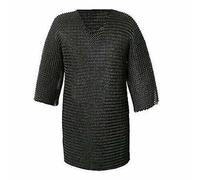 Chainmail Costume Uomo 9 mm Rivettato Catena Armatura | Camicia medievale Chanmail Per Uomini Costumi Metallo LARP Rievocazione SCA
