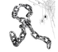 Chains Fake, 5 Feet, Realistic Props, Party Decorations, Haunted House, Indoor Prison, Graveyard Jail, Spooky Accessories, Horror Scene, Halloween Event Supplies 2.95x1.77 Inches