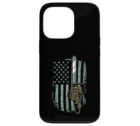 Chainsaw American Flag Funny Independence Day - Woodworker Custodia per iPhone 13 Pro