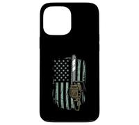 Chainsaw American Flag Funny Independence Day - Woodworker Custodia per iPhone 13 Pro Max