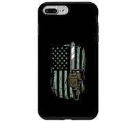 Chainsaw American Flag Funny Independence Day - Woodworker Custodia per iPhone 7 Plus/8 Plus