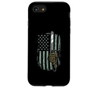 Chainsaw American Flag Funny Independence Day - Woodworker Custodia per iPhone SE (2020) / 7/8