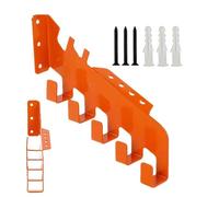 Chainsaw Chain Holding Rack - Wall Mount Storage Hanger, Heavy Duty Organizer | Steel Chain Storage Rack With Five Hooks Multi Tool Hanging System Garage Workshop Organization Solution For Sharpening