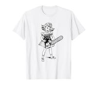 Chainsaw Girl Punk Goth Horror Fan Maglietta