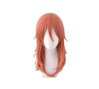 Chainsaw Man Angel Devil Cosplay Wig Dark Orange Long Hair Heat-resistant Fiber Hair + Wig Cap Halloween Party Role Play Girls
