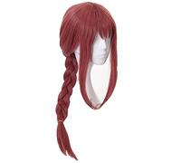 Chainsaw Man Cosplay Makima Long Braid Wig Christmas Rose Red Wig Cosplay Anime Cosplay Wigs Heat Resistant Synthetic Wigs