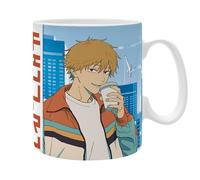 ABYSTYLE - Tazza CHAINSAW MAN Denji & Pochita - Prodotto Ufficiale - Grande contenitore da 460 ml - Ceramica di alta qualità - Design Manga