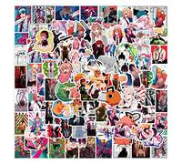 Chainsaw Man Fantastici Adesivi Anime - Confezione da 100 Pezzi per Auto, Laptop, Bottiglie d'Acqua - Simpatiche Decalcomanie in Vinile per Adolescenti