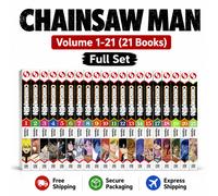 Chainsaw Man Manga Inglese Serie Completa 1-21 Copertina Softcover