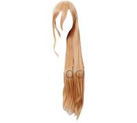 Chainsaw Man power cosplay wig Orange Long Straight Synthetic Hair Heat Resistance + Wig Cap