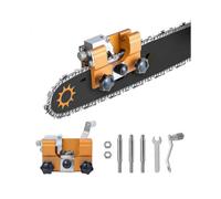 Chainsaw Sharpener, Chainsaw Chain Sharpening Jig Kit with 3 Carbide Knives for All Kinds Of Chainsaws, Lumberjack's Hand-crank Portable Chainsaw Shar