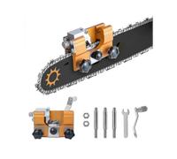 Chainsaw Sharpener, Chainsaw Chain Sharpening Jig Kit with 3 Carbide Knives for All Kinds Of Chainsaws, Lumberjack's Hand