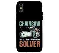 Chainsaw The Ultimate Argument Solver Motosega Custodia per iPhone X/XS