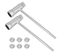 Chainsaw Wrench Nuts Set Durable Aluminum Alloy Chainsaw Spanner Tool Kit with Screwdriver End for Chainsaw Repair 2 Sets Includes 2 Wrenches and 12 Nuts