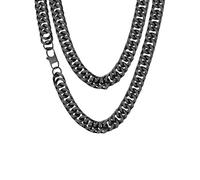 ChainsHouse 5mm-13.5mm Miami Link Collana in acciaio inossidabile / 18 carati catene cubane cordolo placcato in oro per uomo donna, 18"-30", Invia confezione regalo