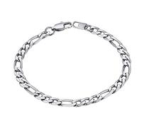 ChainsHouse Bracciale da uomo in acciaio inossidabile, per bambini, ragazzo, ro, catena da polso da donna, punk, collana, colore: argento, placca oro/nero][6/9/13 mm-19/21 cm] gioiello regalo