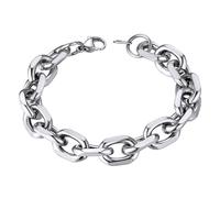 ChainsHouse Bracciale da uomo in acciaio inox, 7/9/12 mm di larghezza | Bracciale da uomo, catena di ricambio, colore argento/nero/oro, lunghezza 19/21/23 cm