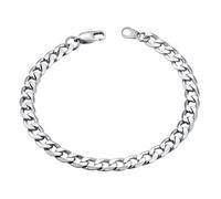 ChainsHouse Bracciale Uomo Acciaio Inossidabile 6/8/13 mm Punk Giovane Largo Lungo 19/21 cm Confezione Regalo Per Coppia