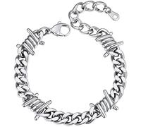 ChainsHouse Braccialetto Unisex Twisted Thorn Spine Lucidate Hiphop Punk 18+5 CM Regolabile Bracciale di Torsione Colore Argento Nero Oro di Alta Qualità Disign Creativo Regalo Compleanno