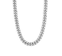 ChainsHouse Collana Donna con Catena Cubana Miami Grossa Larghezza 12 MM in Acciaio Inossidabile Argento Catena Cubana Hip-Hop Lunghezza 51 CM Gioielli Regalo per Uomo Donna