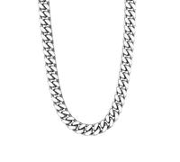 ChainsHouse Collana Donna con Catena Cubana Miami Grossa Larghezza 14 MM in Acciaio Inossidabile Argento Catena Cubana Hip-Hop Lunghezza 51 CM Gioielli Regalo per Uomo Donna