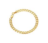 ChainsPro Bracciale in Acciaio Inossidabile Uomo, 6MM Cubano Miami Argento/Oro 19cm/21cm, Stile HipHop, Idee Regalo