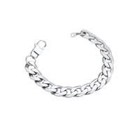ChainsPro Bracciale Uomo in Acciaio Inossidabile, 13MM Bracciale Uomo Argento Lunga 21cm, Bracciale Cubano Uomo a Miami, Bracciale Ragazzo Maschio Hiphop, Idee Regalo