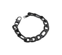 ChainsPro Bracciale Uomo in Acciaio Inossidabile, 13MM Bracciale Uomo Nero Lunga 21cm, Bracciale Figaro Uomo, Bracciale Ragazzo Maschio Hiphop, Idee Regalo