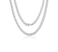 ChainsPro Collana Uomo Donna in Acciaio Inossidabile, 4 mm Catena Collana Uomo Argento Lunga 55cm, Collana Cubana Uomo Ragazzo Necklace for Men Hiphop Rapper, Idee Regalo per Natale Compleanno