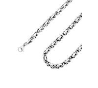 ChainsPro Collana Uomo Donna in Acciaio Inossidabile, 4 mm Catena Collana Uomo Argento/Oro/Nero Lunga 46cm/51cm/55cm/61cm/66cm/71cm/76cm, Collana Bizantina Uomo Ragazzo Necklace for Men, Idee Regalo