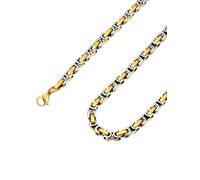 ChainsPro Collana Uomo Donna in Acciaio Inossidabile, 4 mm Catena Collana Uomo Argento/Oro/Nero Lunga 46cm/51cm/55cm/61cm/66cm/71cm/76cm, Collana Bizantina Uomo Ragazzo Necklace for Men, Idee Regalo