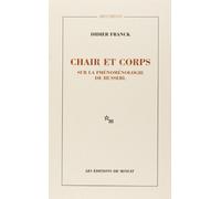 Chair et corps: Sur la phénoménologie de Husserl