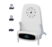 Chair Phone Charger, Wireless Holder, Ergonomic Fast Charging Stand, Stylish Design Adjustable Desktop Dock, Compact Ideal for Most Smartphones, Workplace Desk, Home Use