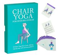 Chair Yoga Chart | 12.7×7.6cm Deck On Chair Exercise for Seniors - 53 Low-Intensity Poses Chart, Sports & Outdoors Accessories for Women Adults Elderly Office Beginners Body Adult Home